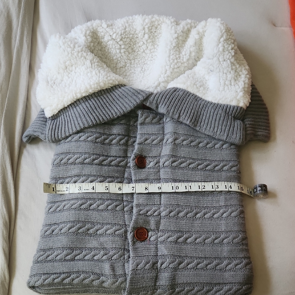 Cozy Cable Knit Sherpa-Lined Sack Wrap